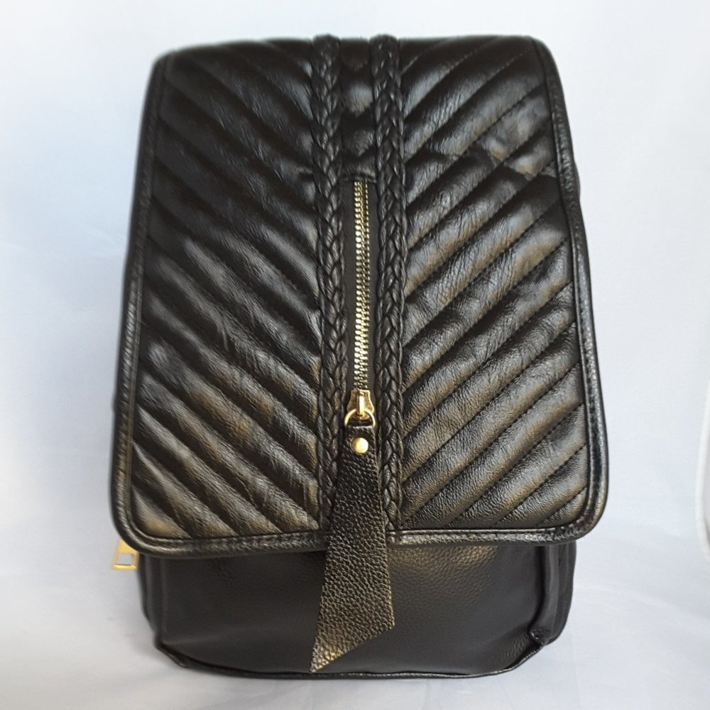 FAUX LEATHER BACKPACK